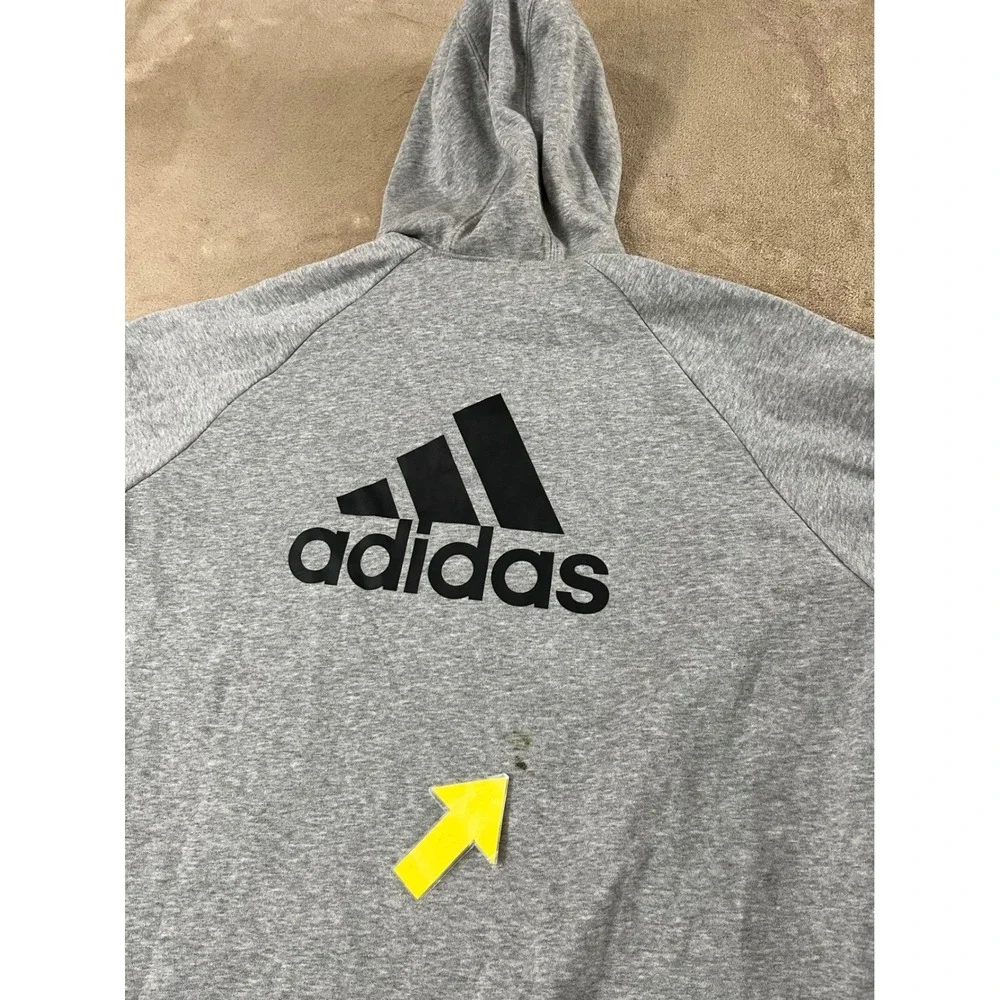 Adidas Reversible Hooded 3‎ Stripe Jacket Size 2XL Black Grey White Full zip